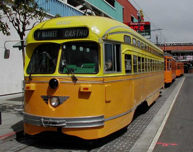 San Francisco MUNI PCC streetcar Los Angeles Railway 1052